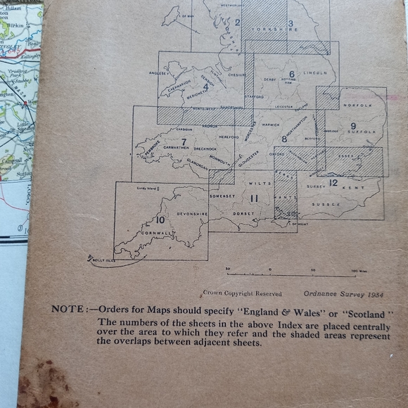 Old Ordnance Survey map Quarter inch maps sheet 1 and 2 - Picture 6 of 8